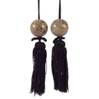 Japanese Marble Stone Hanging Scroll Weights Fuchin Kakejiku Purple Tassel FC370
