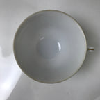 Japanese Meito Porcelain Western Teacup Vtg Iris Flower Pink Purple TC532