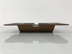 Japanese Metal Ashtray Vtg Haizara Rectangle Cast Iron Brown Floral Leaf JK925