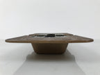 Japanese Metal Ashtray Vtg Haizara Rectangle Cast Iron Brown Floral Leaf JK925