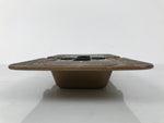 Japanese Metal Ashtray Vtg Haizara Rectangle Cast Iron Brown Floral Leaf JK925