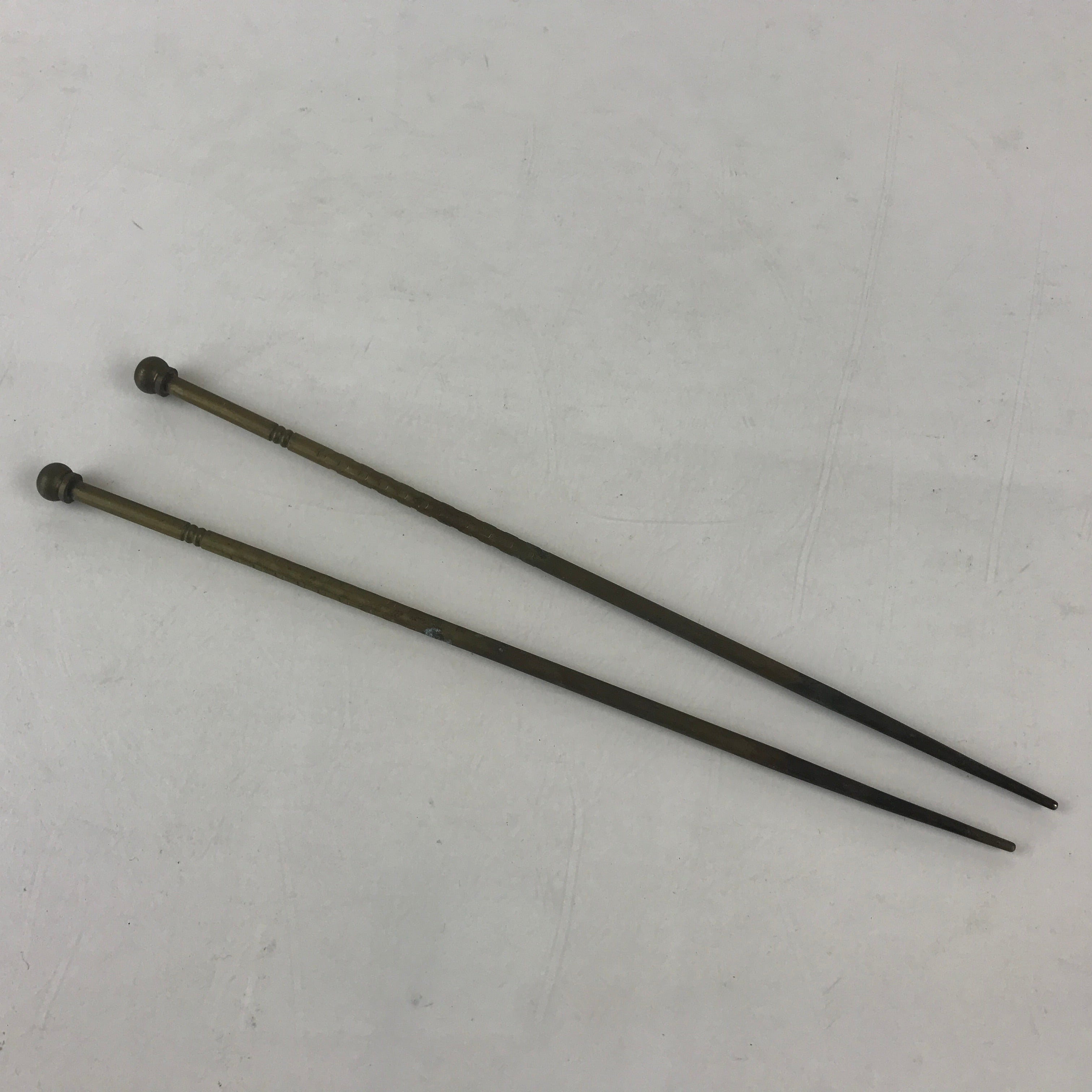 Japanese Metal Chopsticks Hibashi Charcoal Brazier Ash Pot Vtg Pit Hibachi JK492