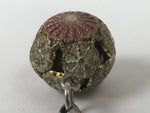 Japanese Metal Chrysanthemum Bell Keychain Ball Phone Strap Amulet Pink JK877