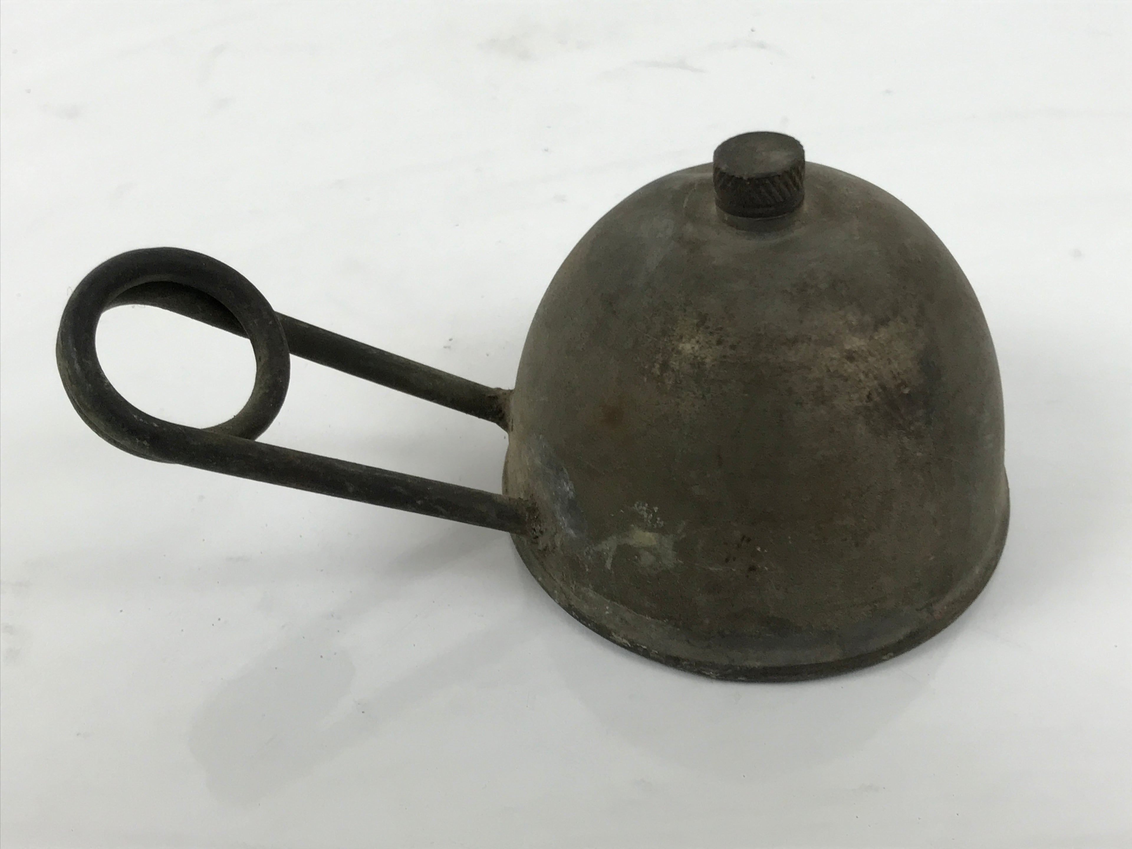 Japanese Metal Coil Burner Vtg Oil Canister Military Science Lab Equipment JK913