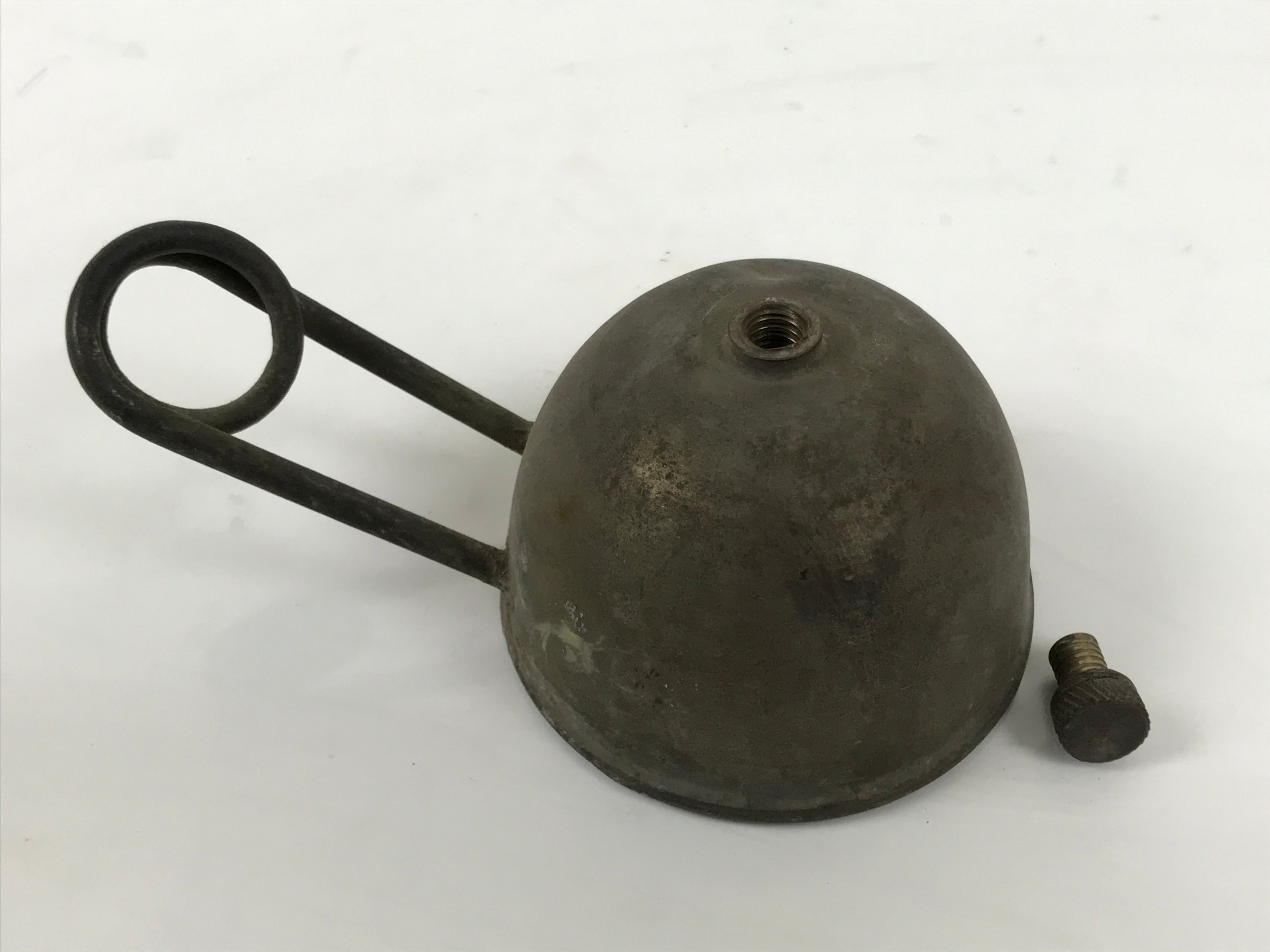 Japanese Metal Coil Burner Vtg Oil Canister Military Science Lab Equipment JK913