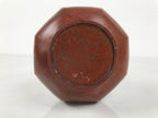 Japanese Metal Flower Vase Vtg Ikebana Kabin Brown Shishi Lion Handle FK228