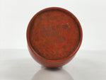 Japanese Metal Flower Vase Vtg Ikebana Kabin Brown Shishi Lion Handle FK229