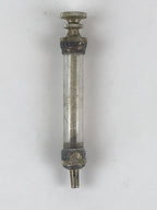 Japanese Metal Frame Small Syringe with Case Vtg Experiment Military Medical JK4