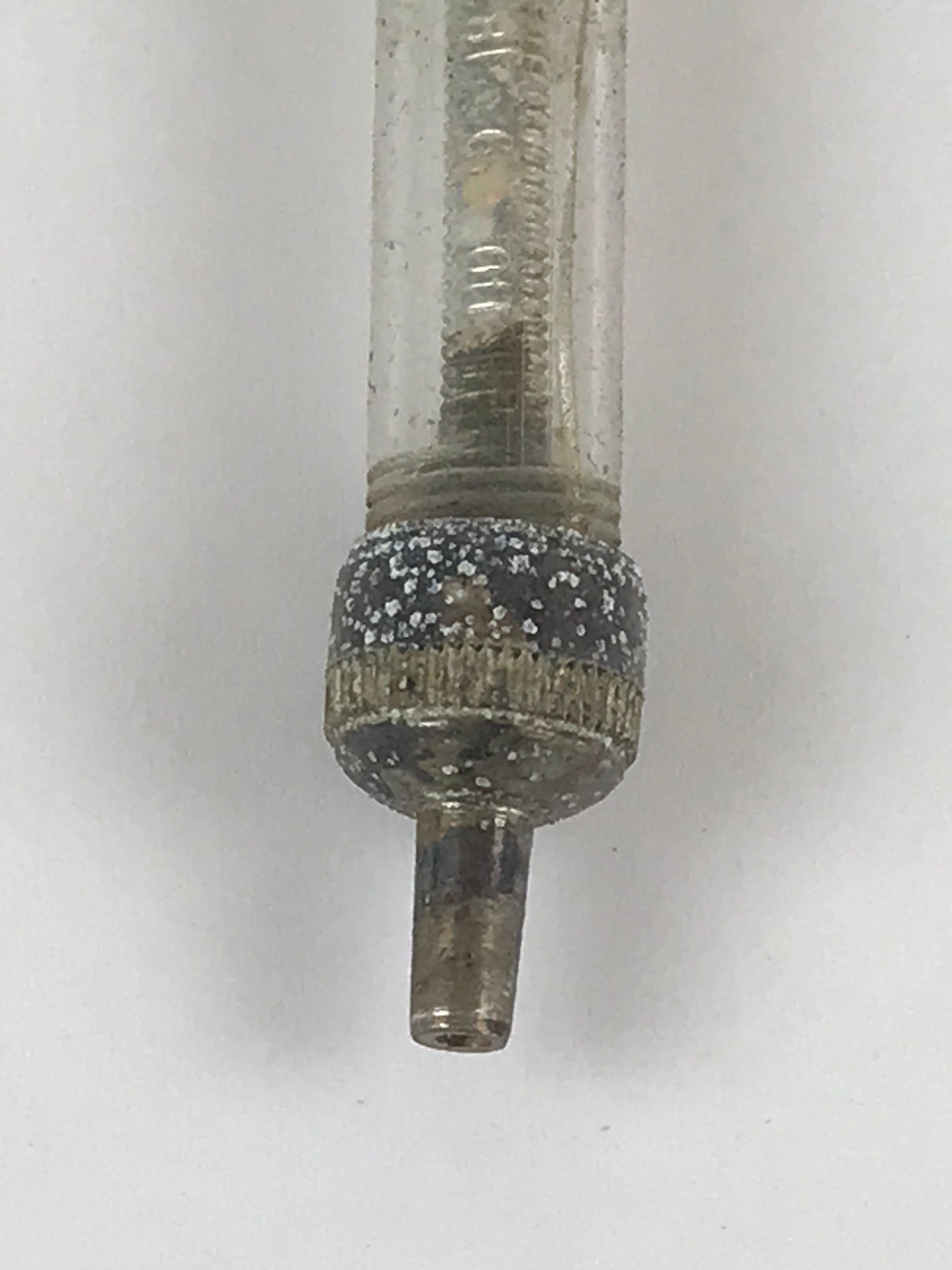 Japanese Metal Frame Small Syringe with Case Vtg Experiment Military Medical JK4