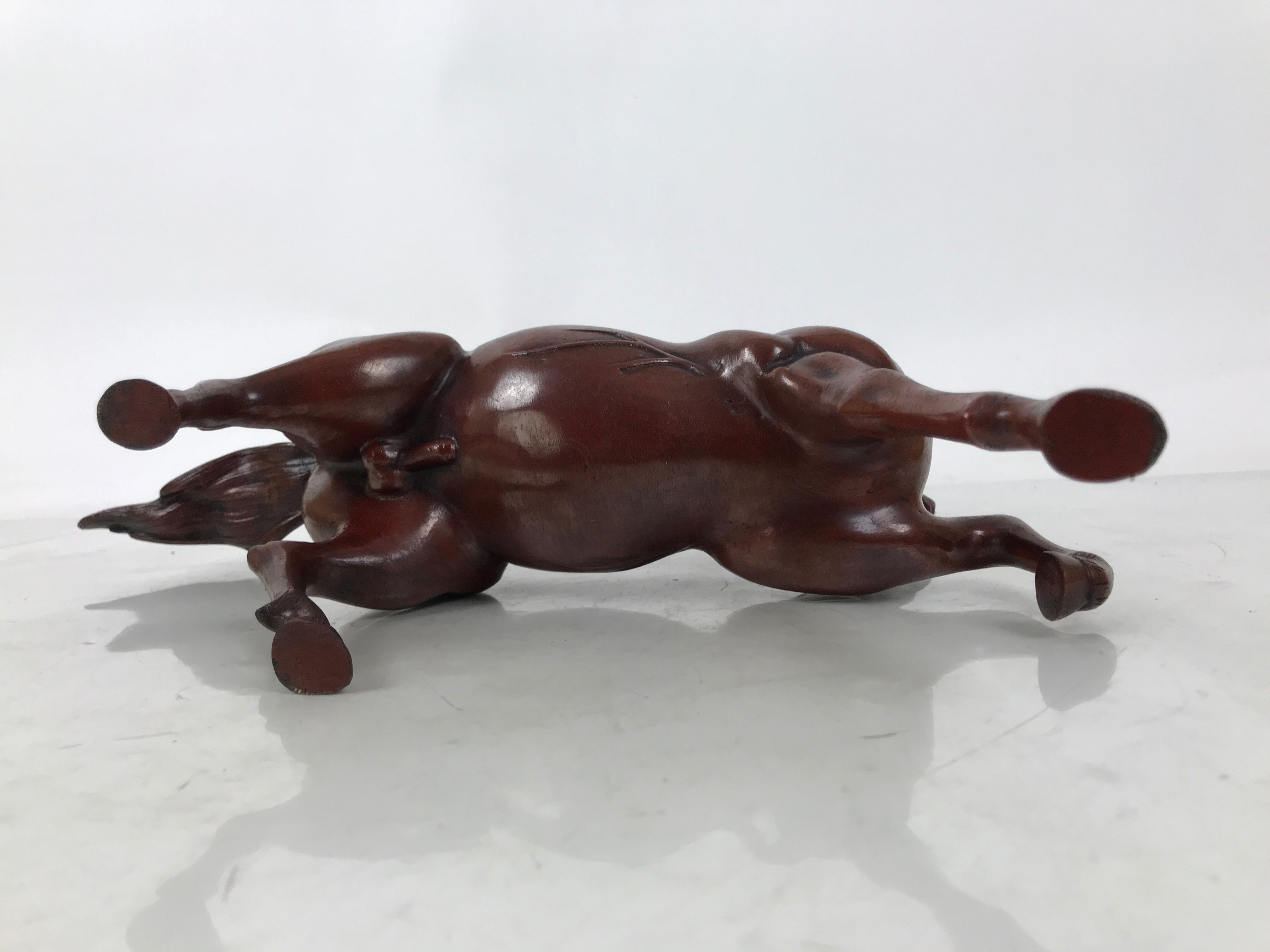 Japanese Metal Horse Statue Vtg Uma Takaoka Copperware Doki Brown Boxed PX793