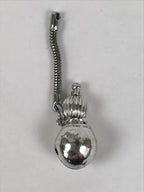 Japanese Metal Hyotan Gourd Bell Keychain Phone Strap Chain Amulet Silver JK876