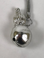 Japanese Metal Hyotan Gourd Bell Keychain Phone Strap Chain Amulet Silver JK876