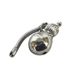 Japanese Metal Hyotan Gourd Bell Keychain Phone Strap Chain Amulet Silver JK876