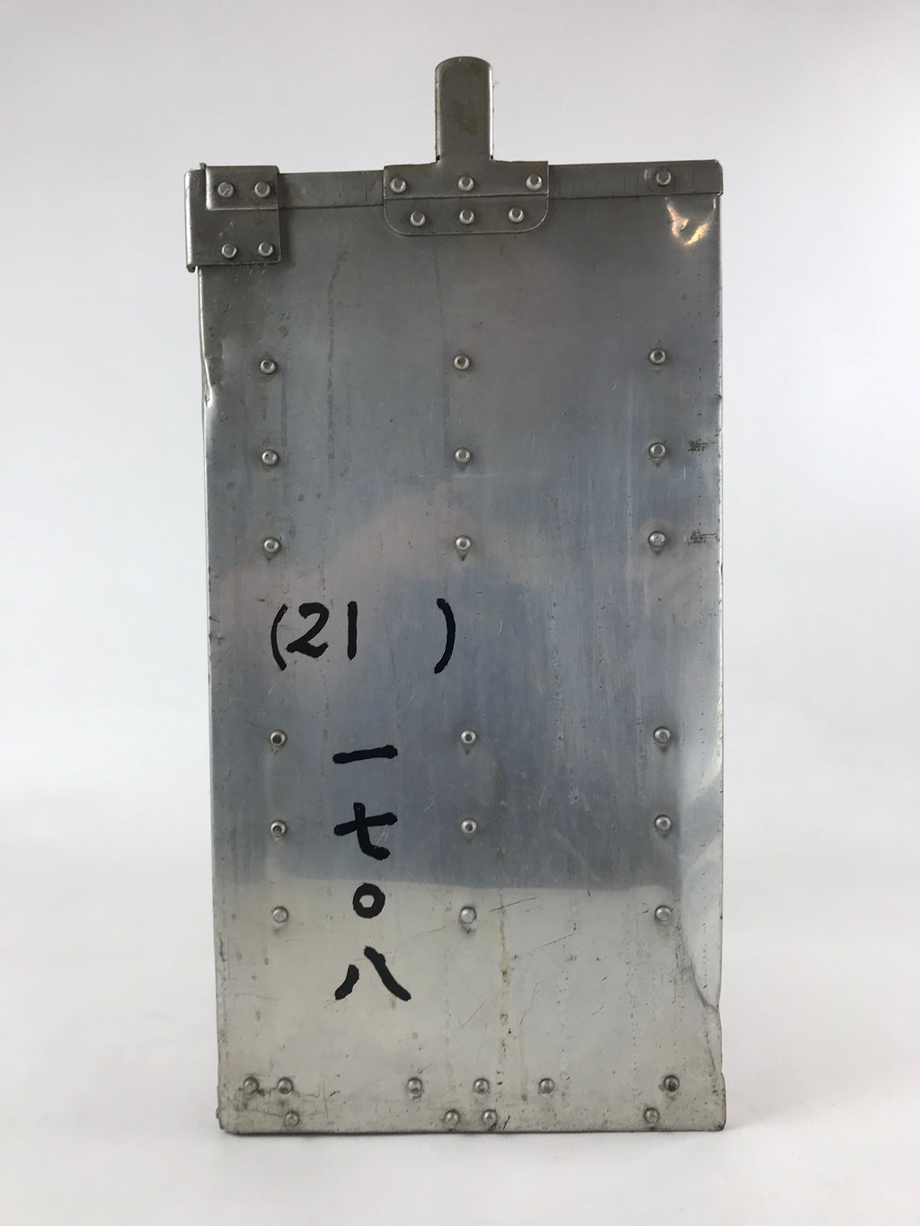 Japanese Metal Restaurant Delivery Box Vtg Wood Handle Shelves Ramen JK601