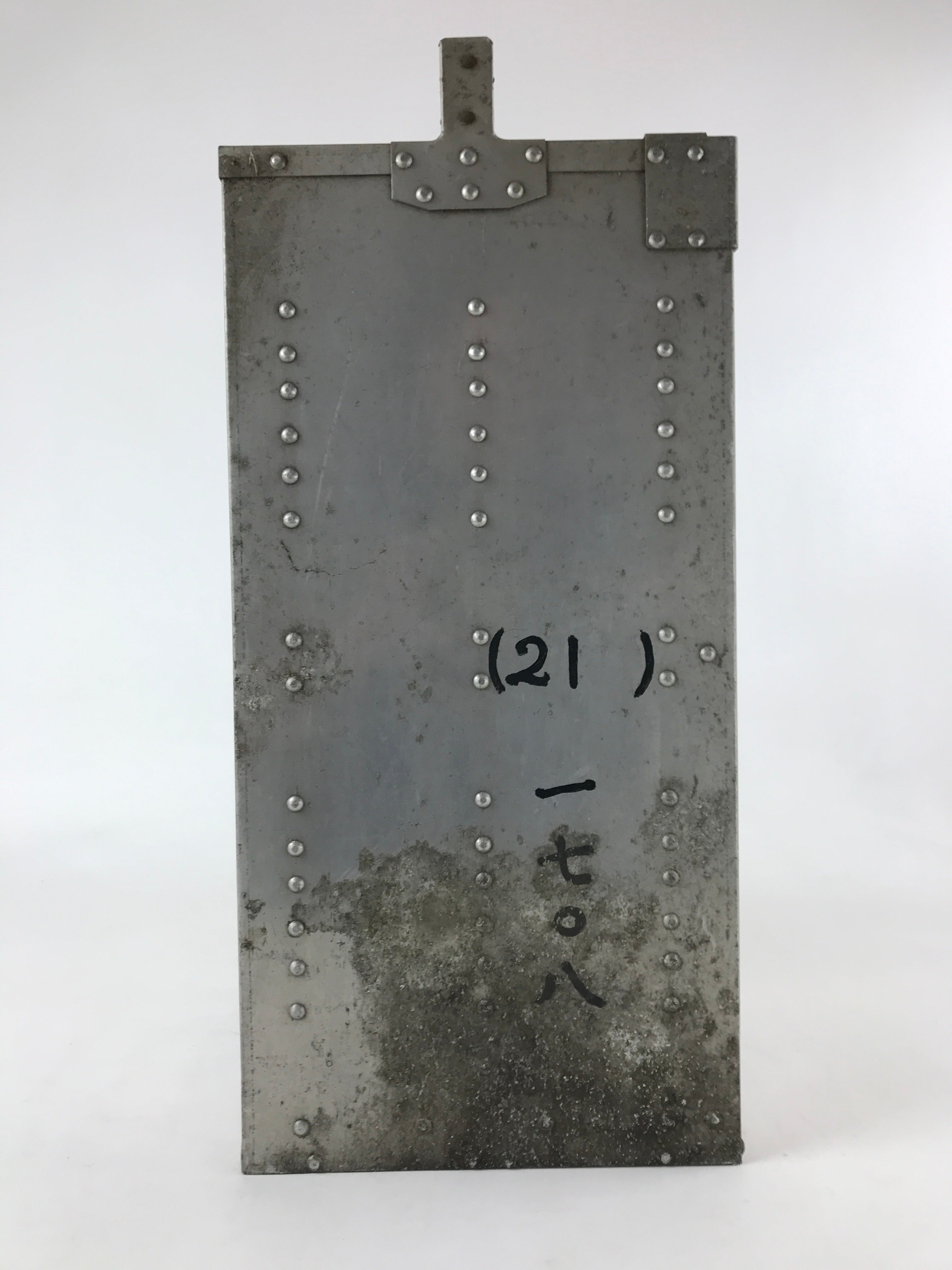 Japanese Metal Restaurant Delivery Box Vtg Wood Handle Shelves Ramen JK602