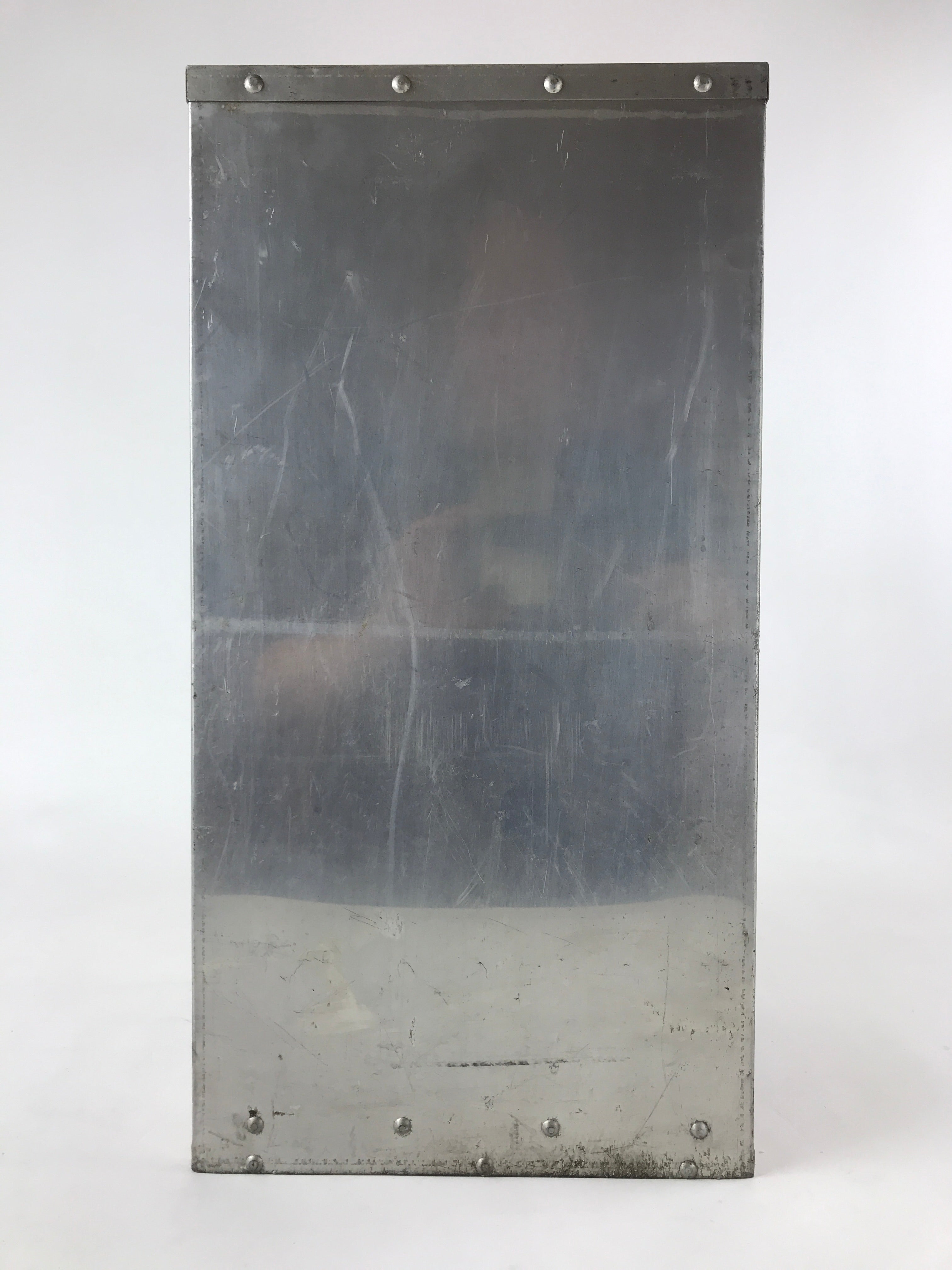 Japanese Metal Restaurant Delivery Box Vtg Wood Handle Shelves Ramen JK602