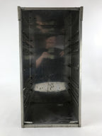 Japanese Metal Restaurant Delivery Box Vtg Wood Handle Shelves Ramen JK602