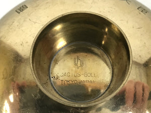 Japanese Metal Sake Cup Sakazuki Gold Minister Agriculture Showa