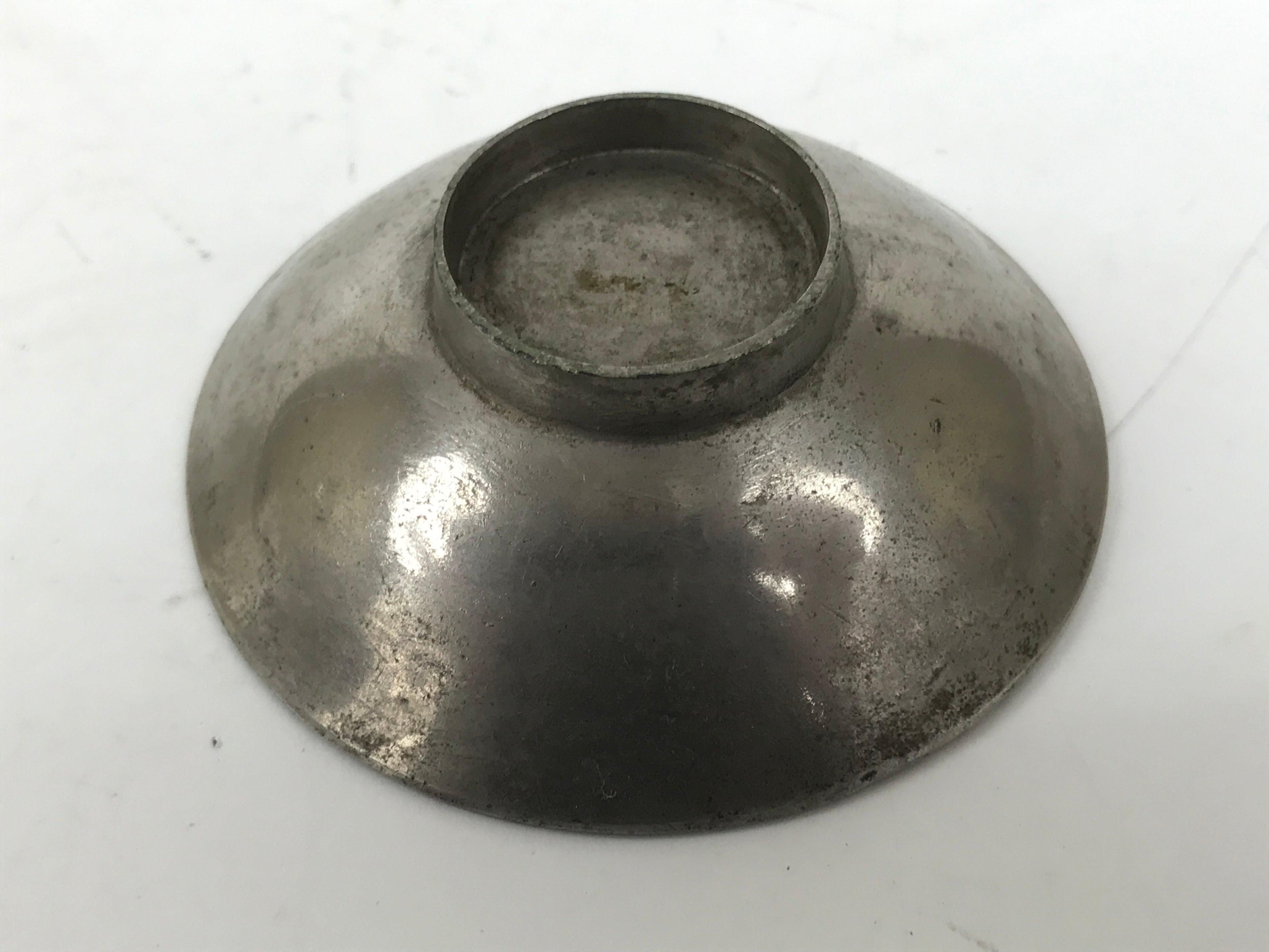 Japanese Metal Sake Cup Sakazuki Vtg Meiji Jingu Visit Commemorative Ochoko G281