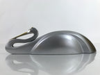 Japanese Metal Sculpture Vtg Brooding Crane Sugomori Tsuru W/ Box PX739