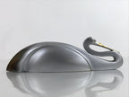 Japanese Metal Sculpture Vtg Brooding Crane Sugomori Tsuru W/ Box PX739