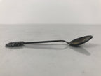 Japanese Metal Spoon Vtg Teaspoon Small Coffee Silver Emblem Blue Enamel JK928