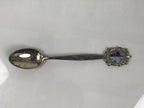 Japanese Metal Spoon Vtg Teaspoon Small Coffee Silver Emblem Wooden Box JK932