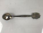 Japanese Metal Spoon Vtg Teaspoon Small Coffee Silver Emblem Wooden Box JK932