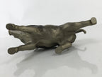 Japanese Metal Wild Boar Statue Inoshishi Vtg Zodiac Animal Okimono Gold ST11