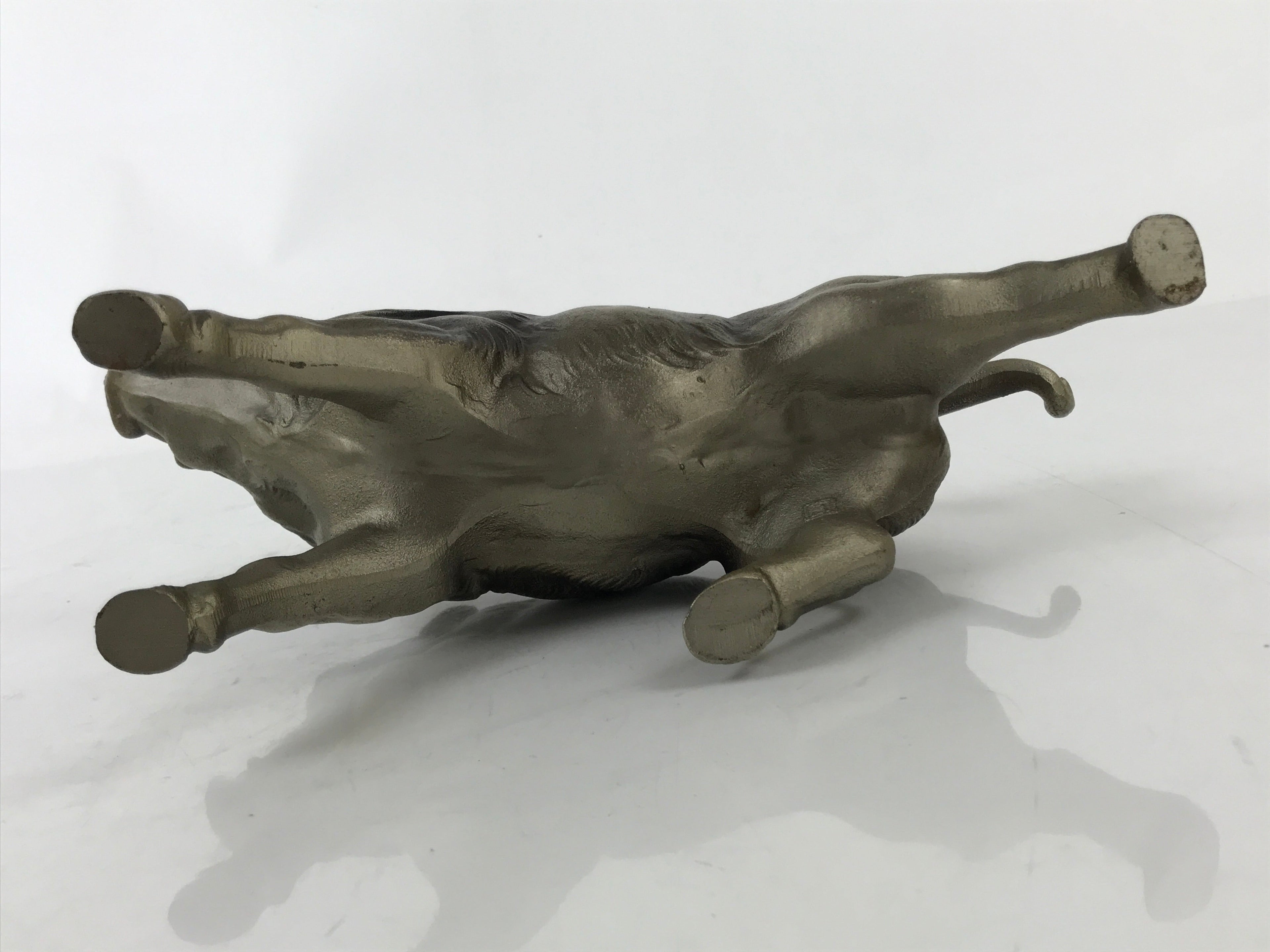 Japanese Metal Wild Boar Statue Inoshishi Vtg Zodiac Animal Okimono Gold ST11