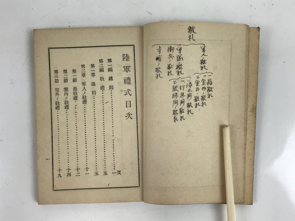 Japanese Military Book Army Etiquette Manual 1921 Vtg Imperial Japan Vtg BA503