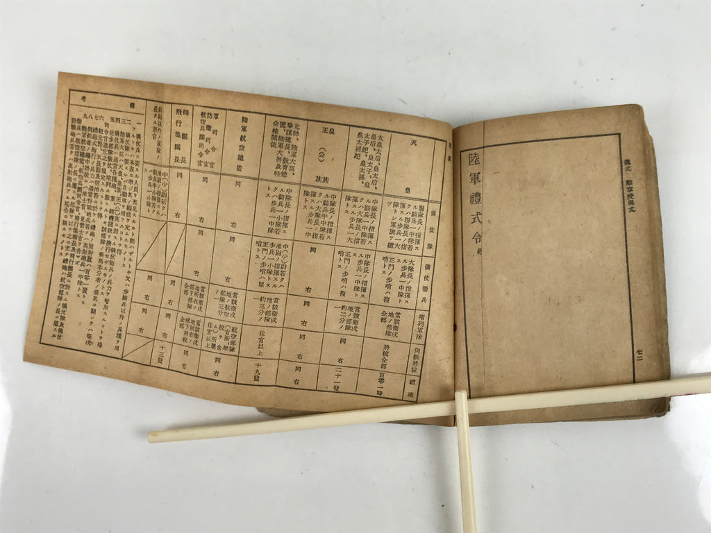 Japanese Military Book Army Etiquette Manual 1940 Vtg Imperial Japan Vtg BA482
