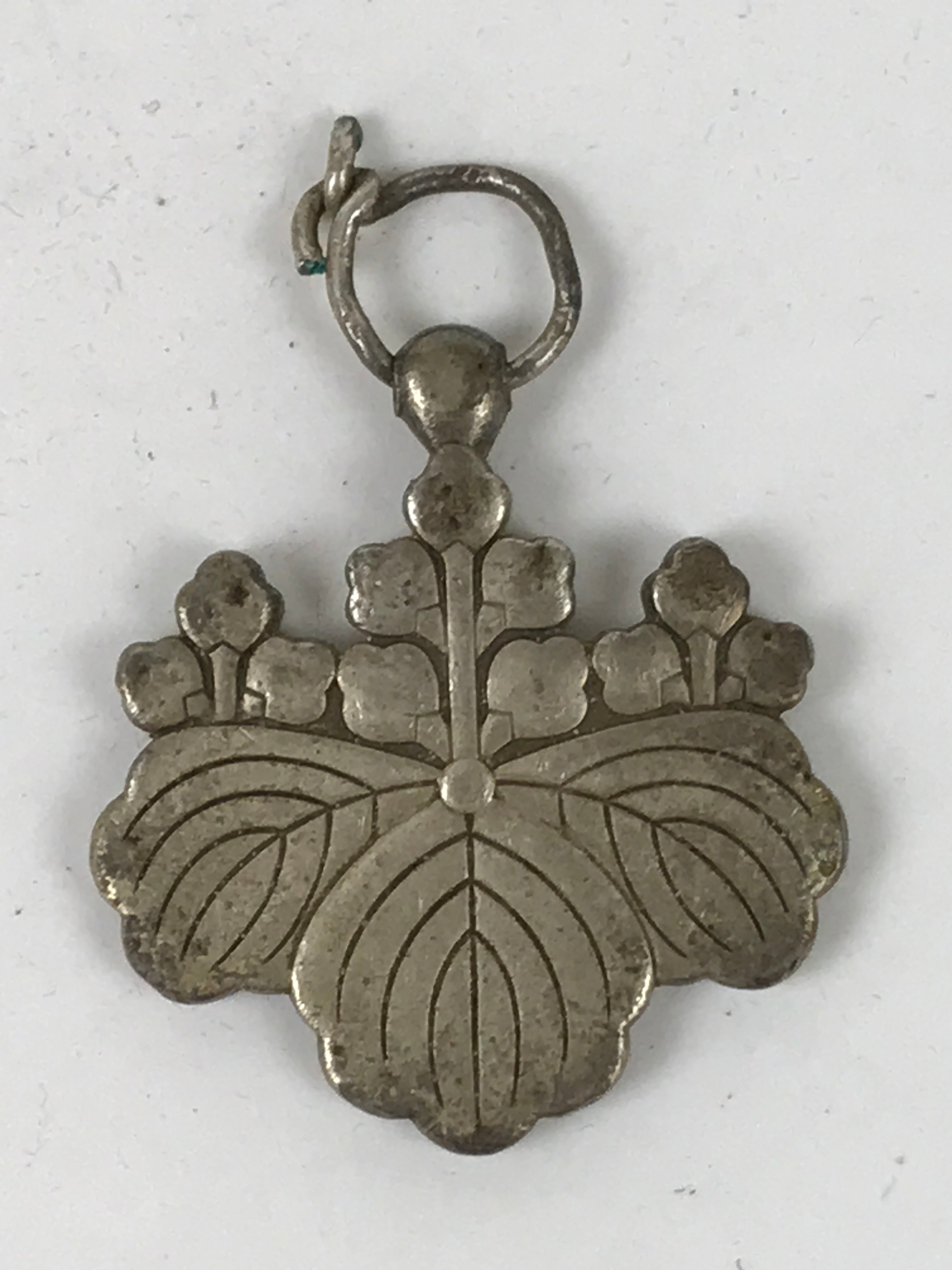 Japanese Military Medal Honor Vtg C1930 Imperial Japan Pawlonia Silver JK805