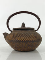 Japanese Miniature Cast Iron Tetsubin Kettle Teapot Vtg Display Nanbu Tekki T119