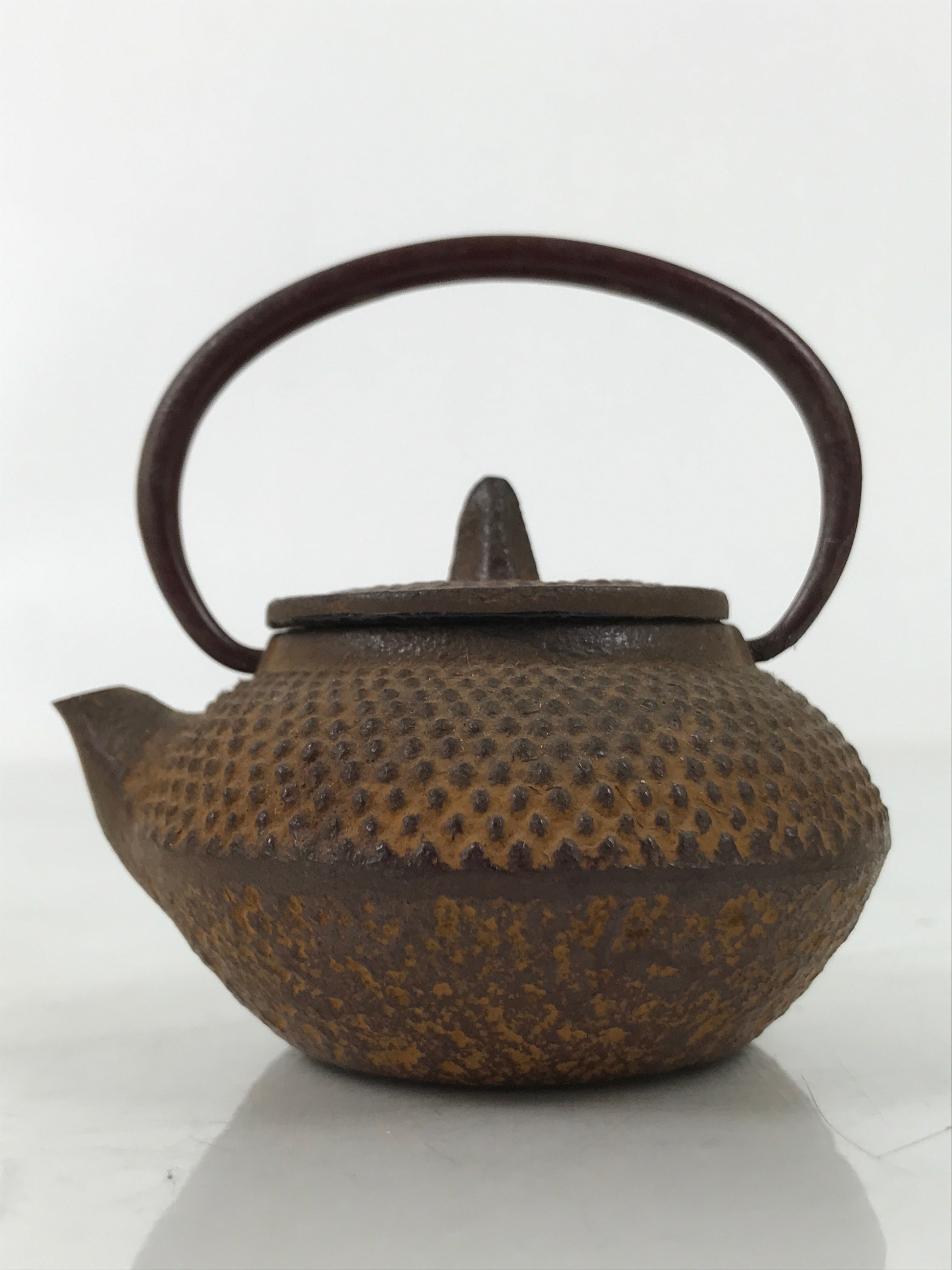 Japanese Miniature Cast Iron Tetsubin Kettle Teapot Vtg Display Nanbu Tekki T119