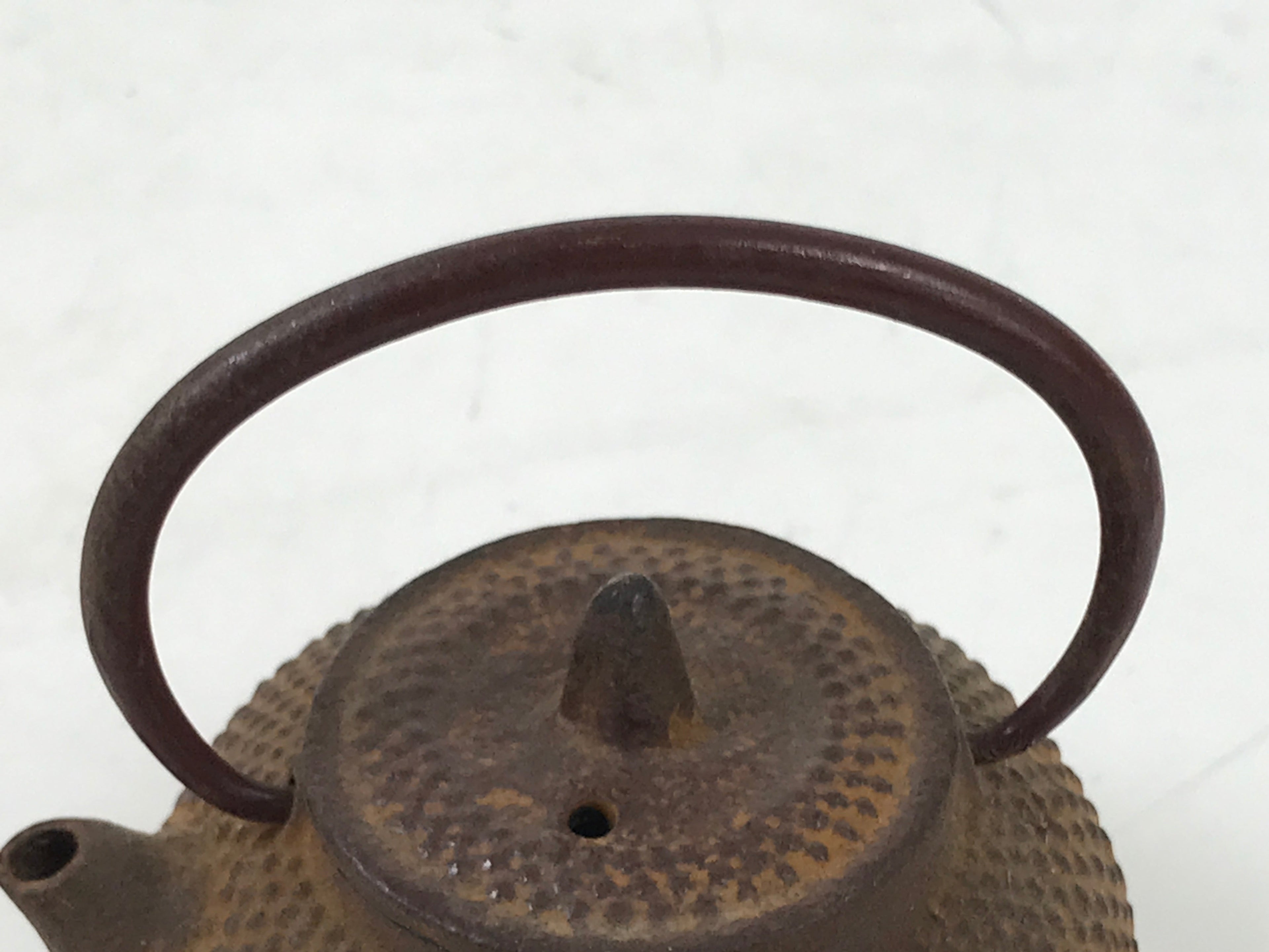 Japanese Miniature Cast Iron Tetsubin Kettle Teapot Vtg Display Nanbu Tekki T119