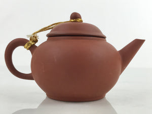 Japanese Miniature Ceramic Teapot Kyusu Vtg Terracotta Unglazed Brown Y111