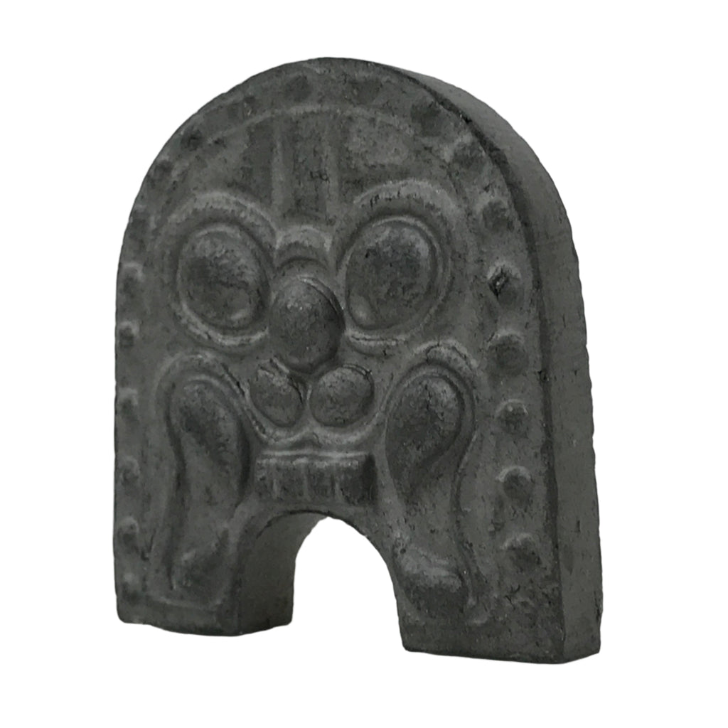 Japanese Miniature Clay Oni Demon Kawara Roof Tile Onigawara Vtg Amulet JK896