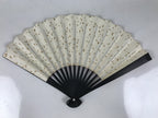 Japanese Miniature Folding Fan w/Stand Vtg Royal Carriage Kago Cart Red Gold 4D881