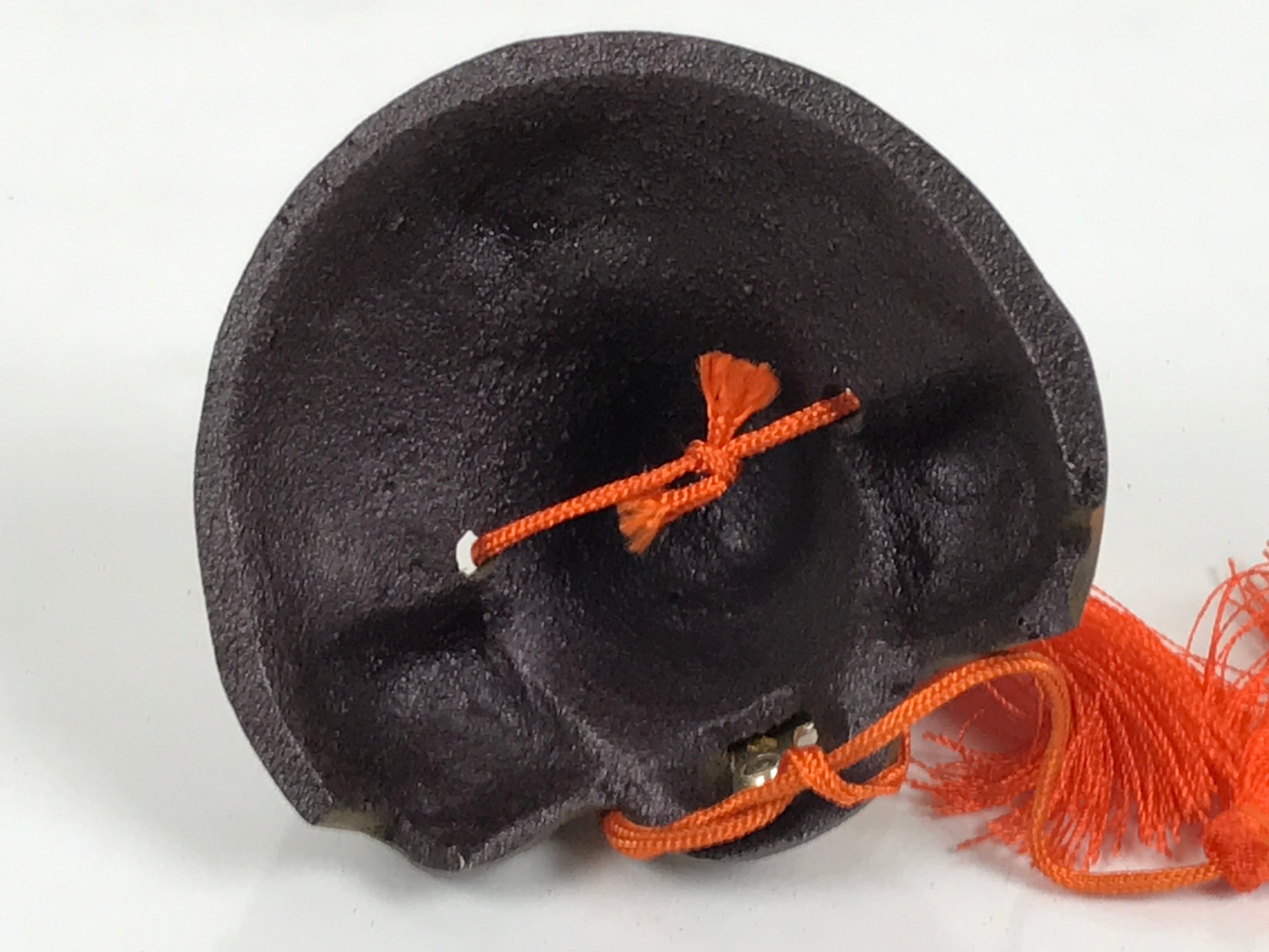 Japanese Miniature Iron Metal Samurai Helmet Kabuto Vtg Boy Festival Brown ID647