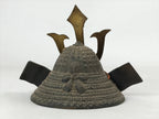 Japanese Miniature Metal Samurai Helmet Kabuto Vtg Boys Festival Brown ID551