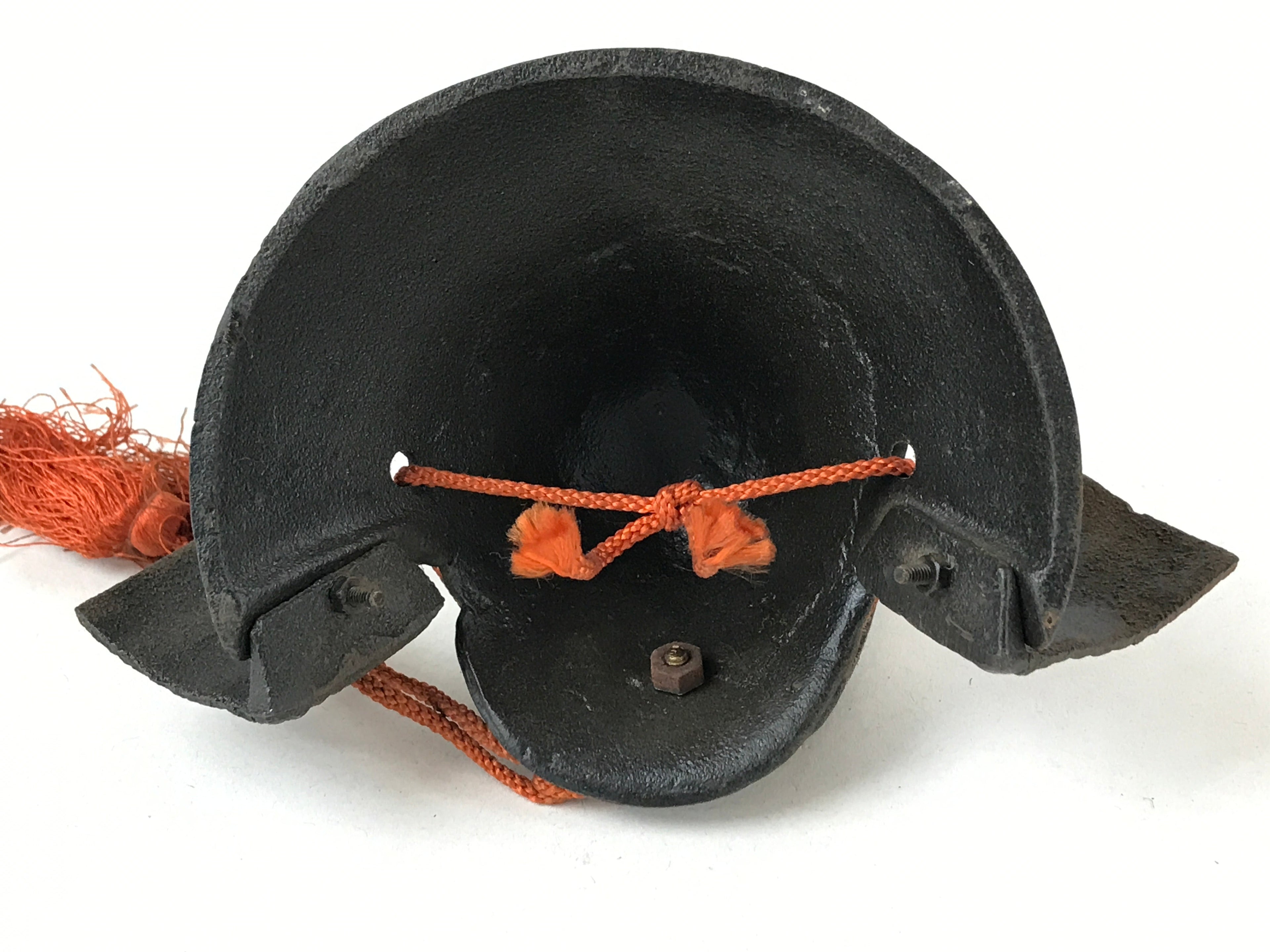 Japanese Miniature Metal Samurai Helmet Kabuto Vtg Boys Festival Brown ID551