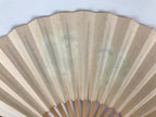 Japanese Miniature Paper Folding Fan Sensu Bamboo Frame Dog Inuhariko Red 4D967