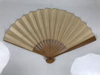 Japanese Miniature Paper Folding Fan Sensu Vtg Bamboo Frame River Boat 4D962