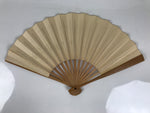 Japanese Miniature Paper Folding Fan Sensu Vtg Bamboo Frame River Boat 4D962