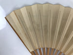 Japanese Miniature Paper Folding Fan Sensu Vtg Bamboo Frame River Boat 4D962