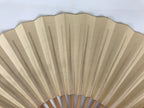 Japanese Miniature Paper Folding Fan Sensu Vtg Bamboo Frame River Boat 4D962