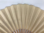 Japanese Miniature Paper Folding Fan Sensu Vtg Bamboo Frame River Boat 4D962