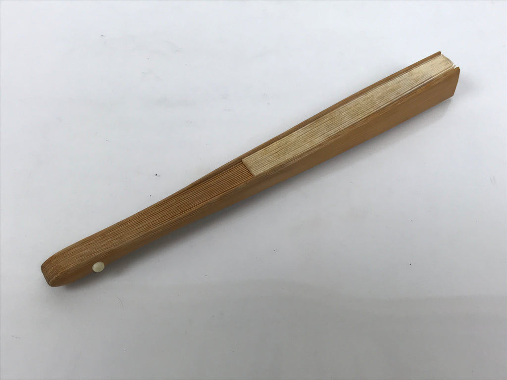 Japanese Miniature Paper Folding Fan Vtg Sensu Bamboo Frame Plum Pine Red 4D970