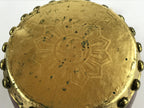 Japanese Miniature Taiko Drum Display Vtg Boy's Day Stand Black Brown Gold ID510